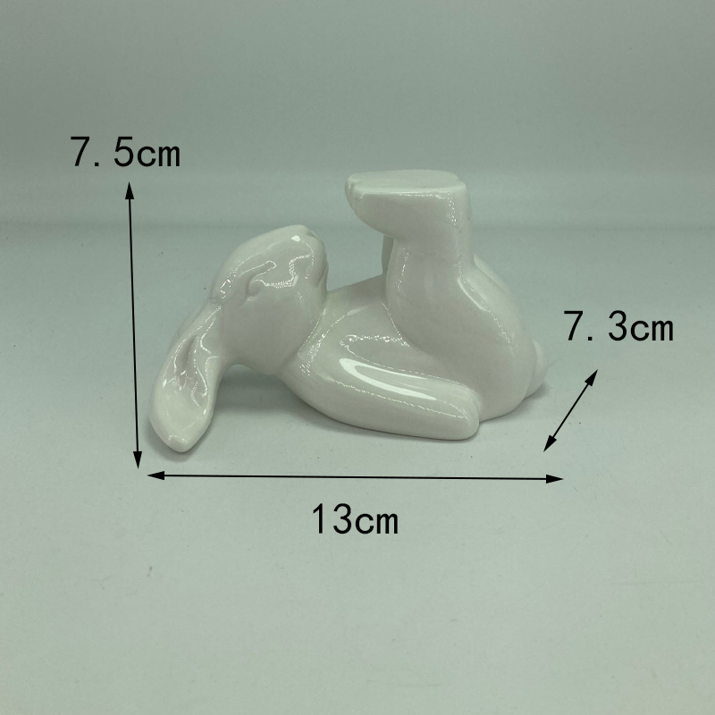 Ceramic rabbit Plate Ceramic dish porcelain plates decorative dinner plates Rabbit Dessert Bunny cake tray sets dish Easter: H