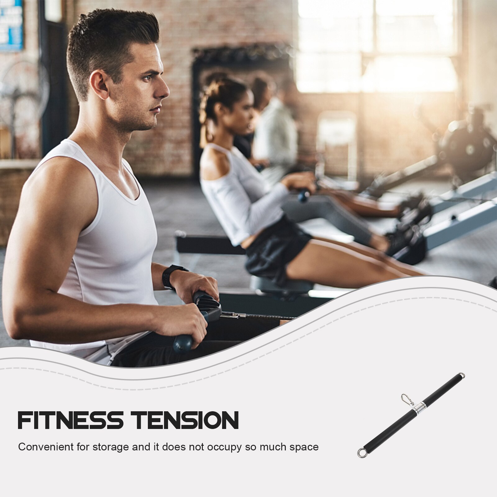 1pc Pulling Down Bar Muscle Training Tension Bar Sturdy Exercising Pulling Rod