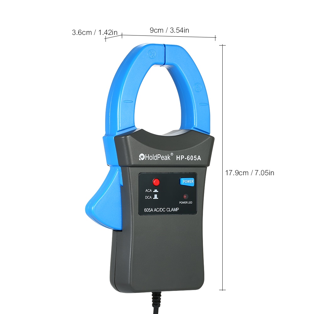 HoldPeak HP-605A Clamp Adapter 600A AC/DC Current Power LED 45mm Jaw caliber HoldPeak Digital Clamp Multimeter for Multimetro