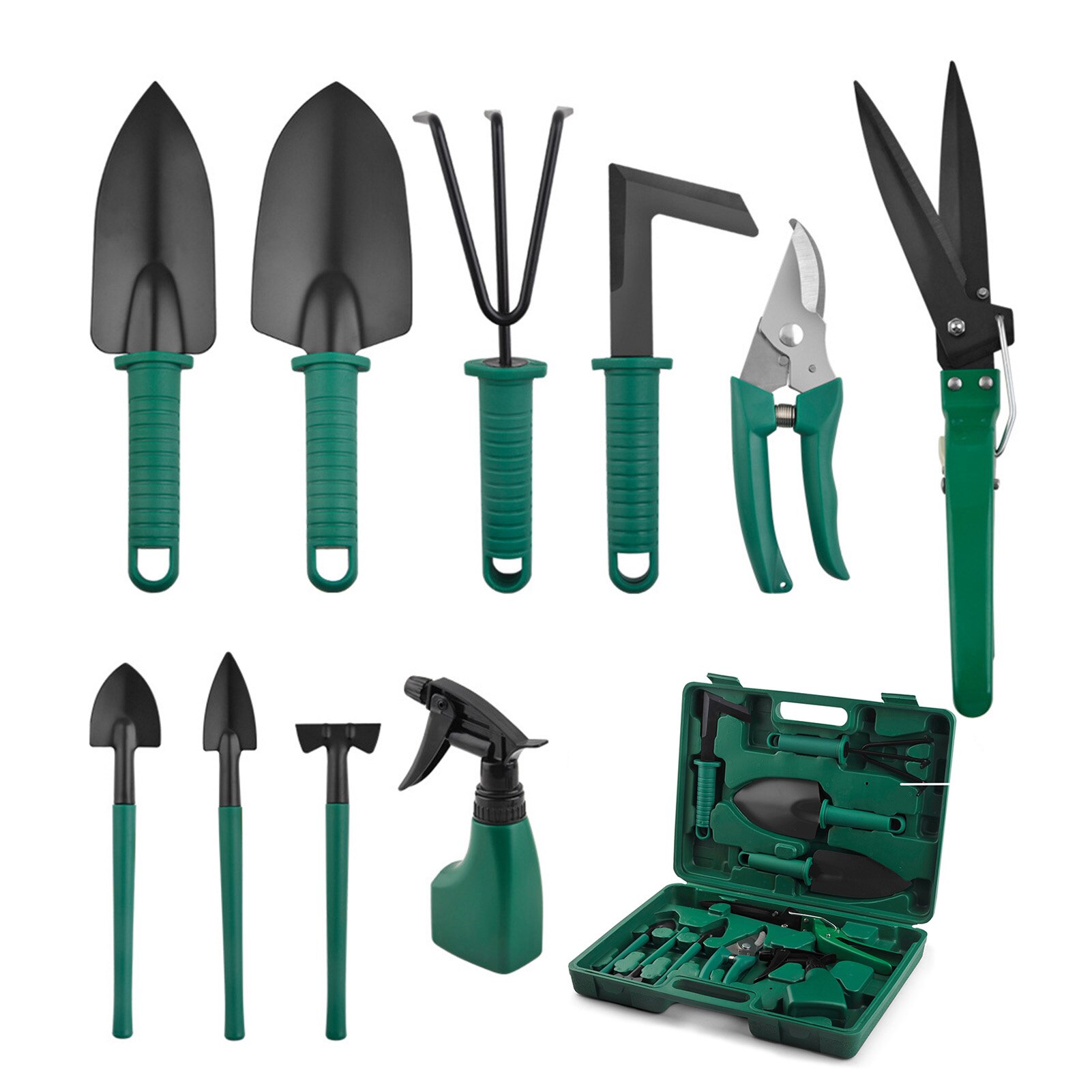 Stainless Steel Gardening Hand Tool Kit 10PCS for Gardener Heavy Duty