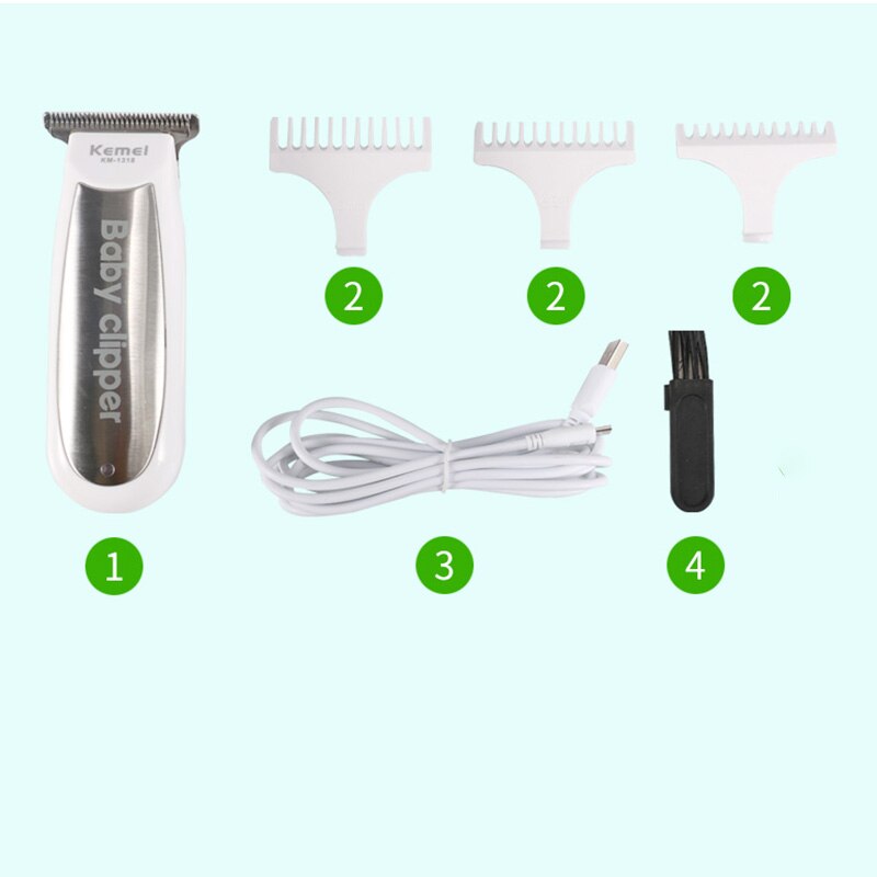 Kemei Mini Elektrische Haar Trimmer Baby USB Aufladbare Haar Haarschneidemaschine Kleinkind Ruhig Rasierer freundlicher Haarschnitt Rasiermesser Haar schneiden maschine