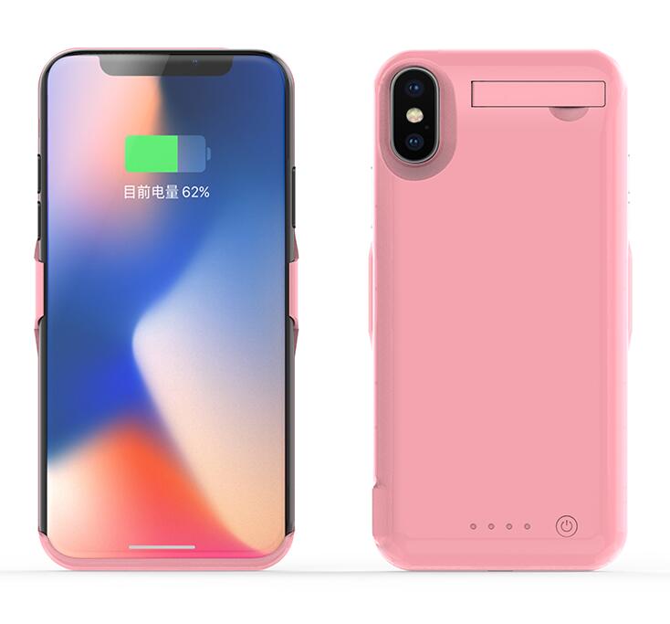 10000 mah Für iphone X Batterie Fall Pufferbatterie ladegerät Fall Abdeckung Smart Power Bank Für iphone X Batterie fall: Rose