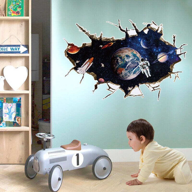 Muursticker vliegtuig voor de kinderkamer