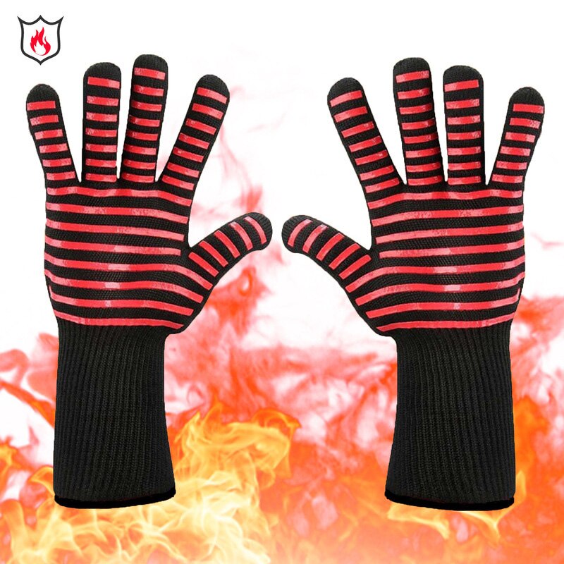 1 stück Wärme beständig handschuhe 500/800 grad Grill ofen hohe temperatur Nicht-Unterhose handschuhe isolierung Anti-verbrühungen Mikrowelle
