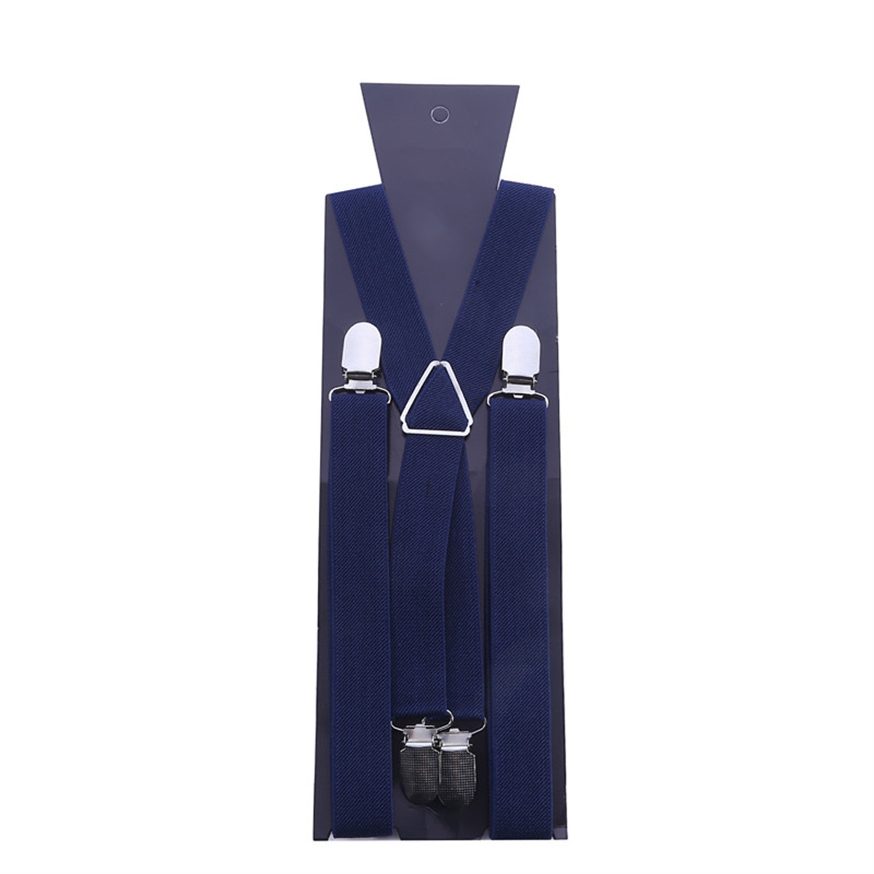 Tirantes elásticos ajustables con espalda en X ancha para hombre, 1 unidad, con Clips metálicos resistentes, a la: Azul marino