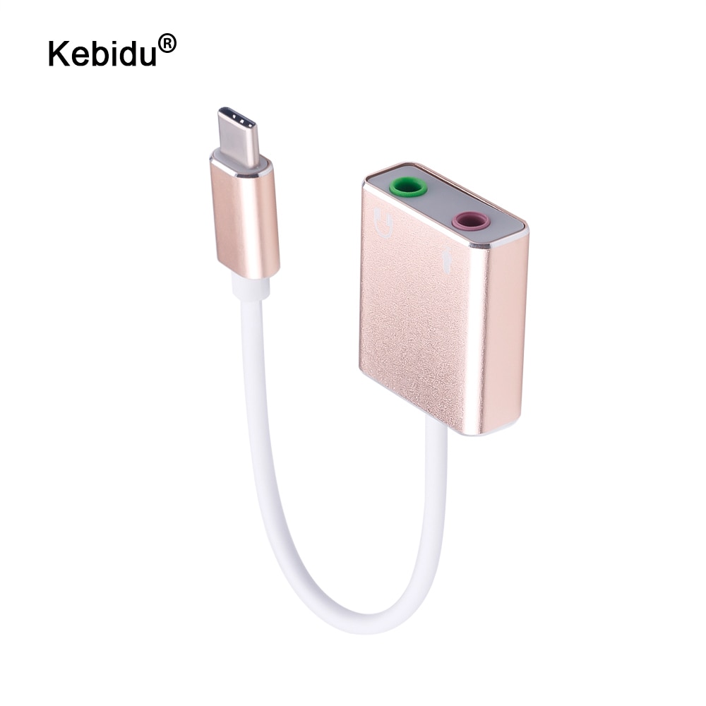 Tarjeta de sonido USB tipo C externa para Macbook Pro Air, Conector de Audio de 7,1mm, adaptador de micrófono para auriculares, USB-C, tarjeta de sonido de ordenador, 3,5