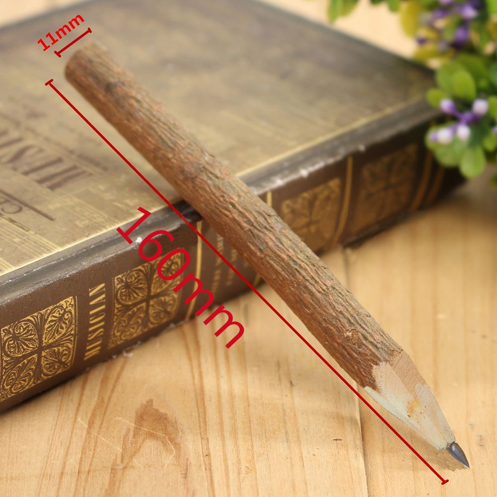 5PCS Wooden Pencil Branch and Twig Graphite Crafts Drawing Painting Pen School Stationery Supplies