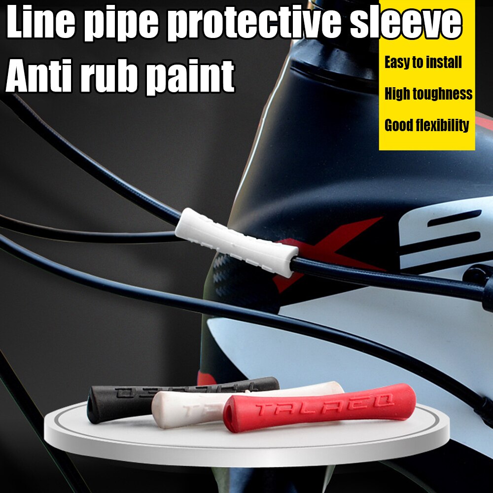 4 Stuks Fiets Kabel Rubber Protector Mouw Anti Scratch Duurzaam Lijn Pijp Cover Shift Remleiding Pijp Beschermende Rubber Case