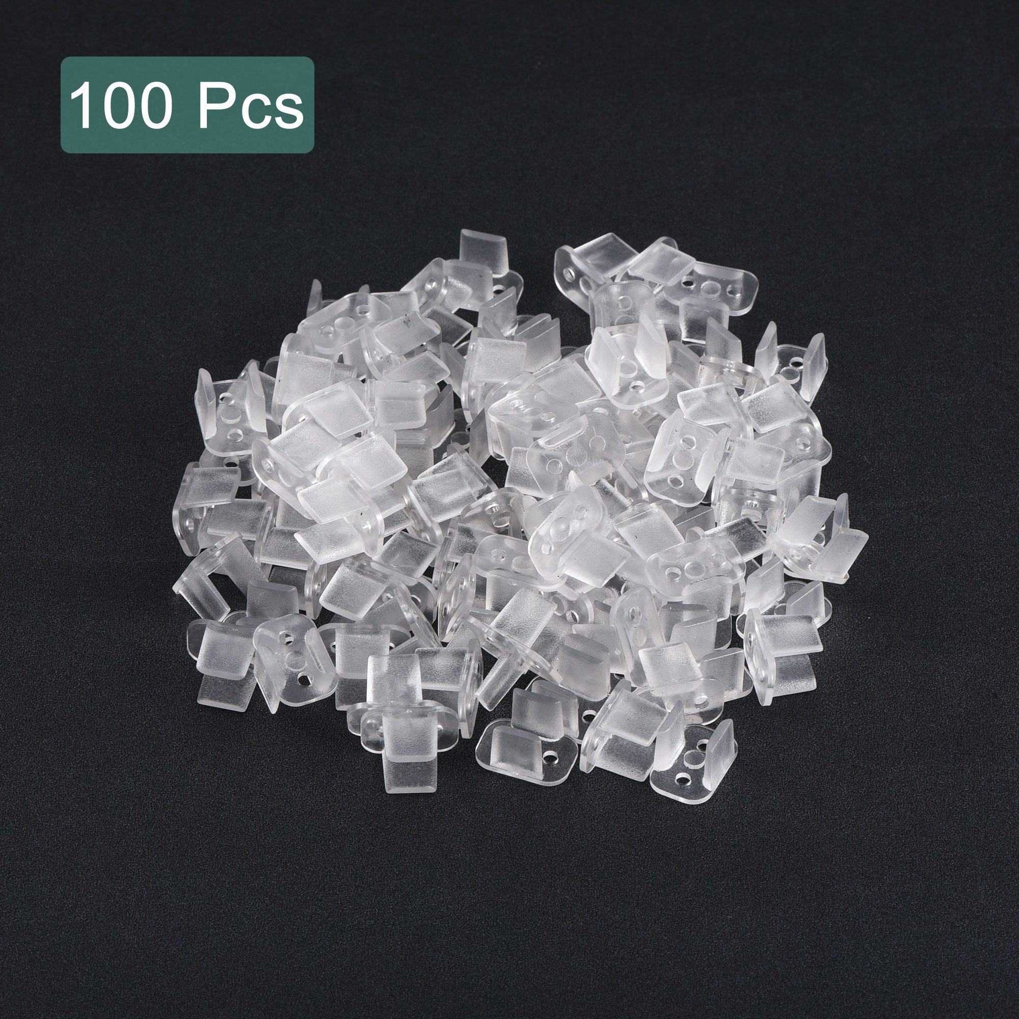 Uxcell LED Neon Mounting Clips, Fixing Clamps Holder for 6mm Neon LED Strip Pack of 100