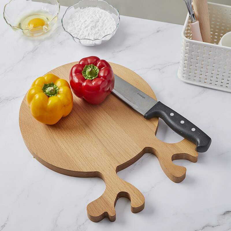 Beuken Walnoot Snijplank Hout Keuken Massief Hele Hout Onderstam Fruit Lacquerless Houten Snijplank Keuken Houten Board