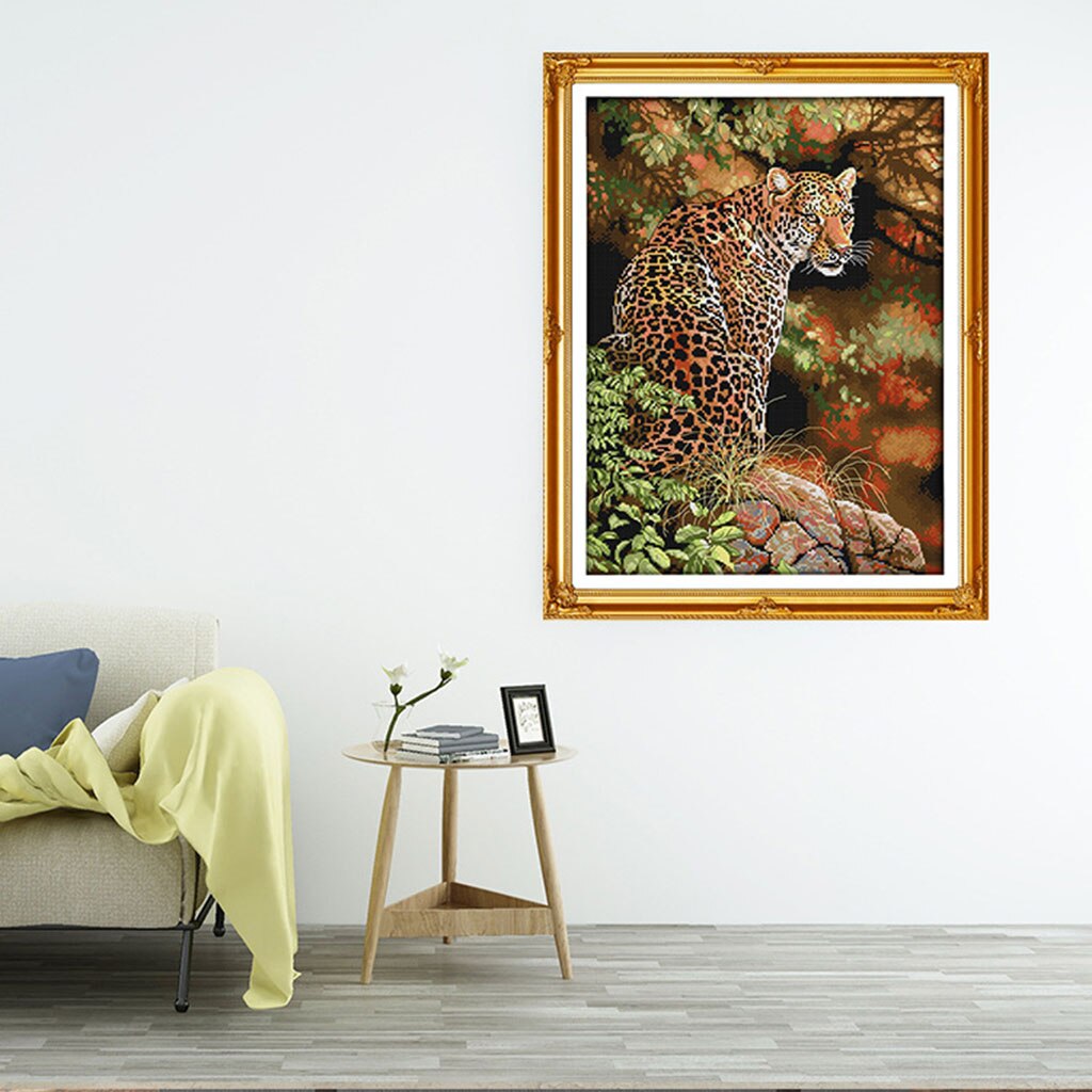 Dimensions Needlecrafts Leopard Stamped Cross Stitch Craft Animal Embroidery