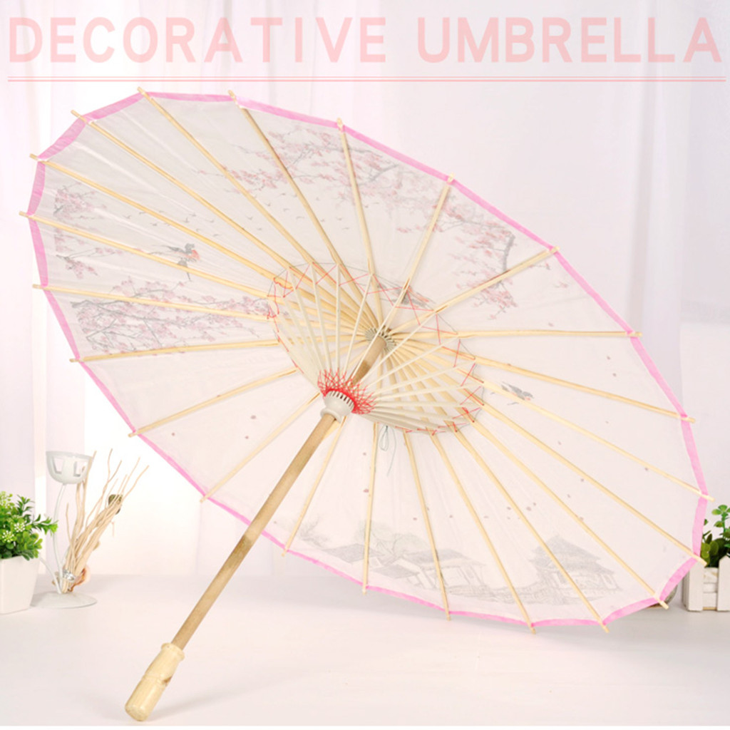 Chino seda tela de paraguas de estilo clásico de paraguas de papel de petróleo Umbrel sombrilla de Playa paraguas Parasol día de lluvia