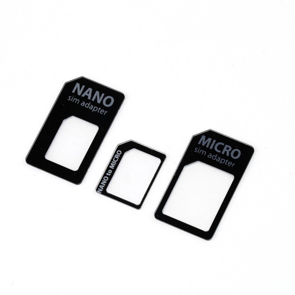 Adaptador de MICROSIM SIM 3 en 1 para Nano SIM a Micro estándar para Apple para iPhone 5 5g 5th