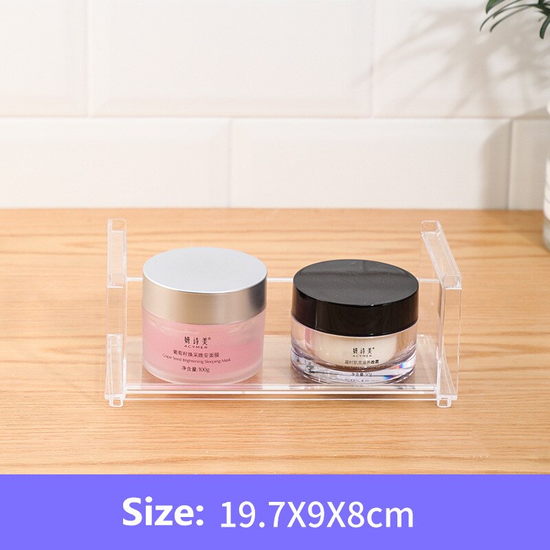 Wyczyść witryna na kosmetyki robić makijażu stojak na lakier robić paznokci perfumy etui na szminki łazienka Organizer na biurko przechowywanie kosmetyków stojak