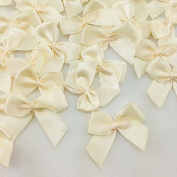 100pcs Mini Satin Ribbon Flowers Bows Craft Wedding Decoration Upick A176: Color 7