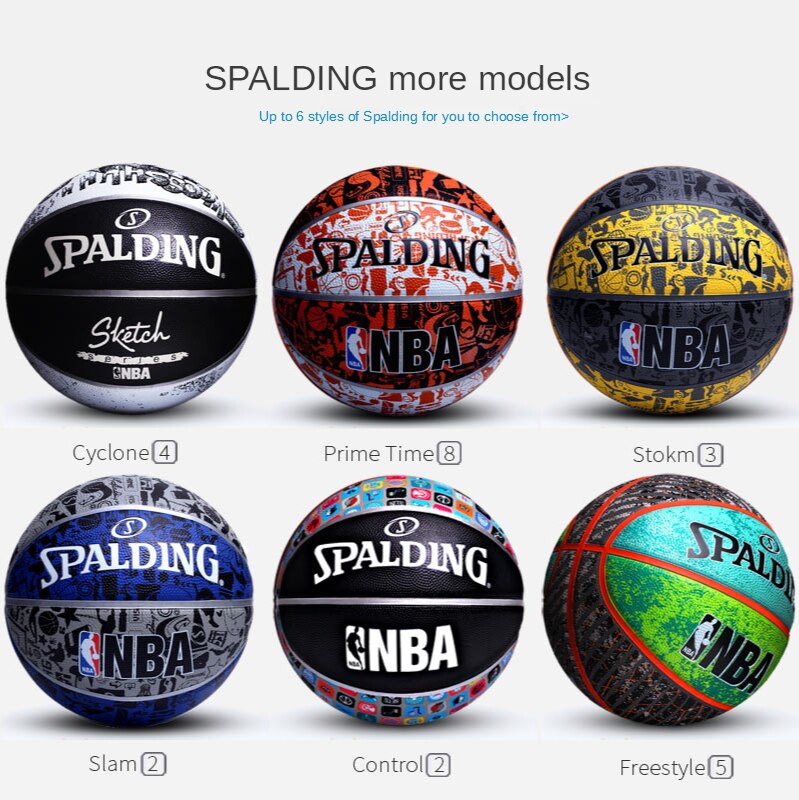 SPALDING Basketball PU No. 7 6 men women rubber indoor outdoor Basketbol Ball fiba Baloncesto basketball