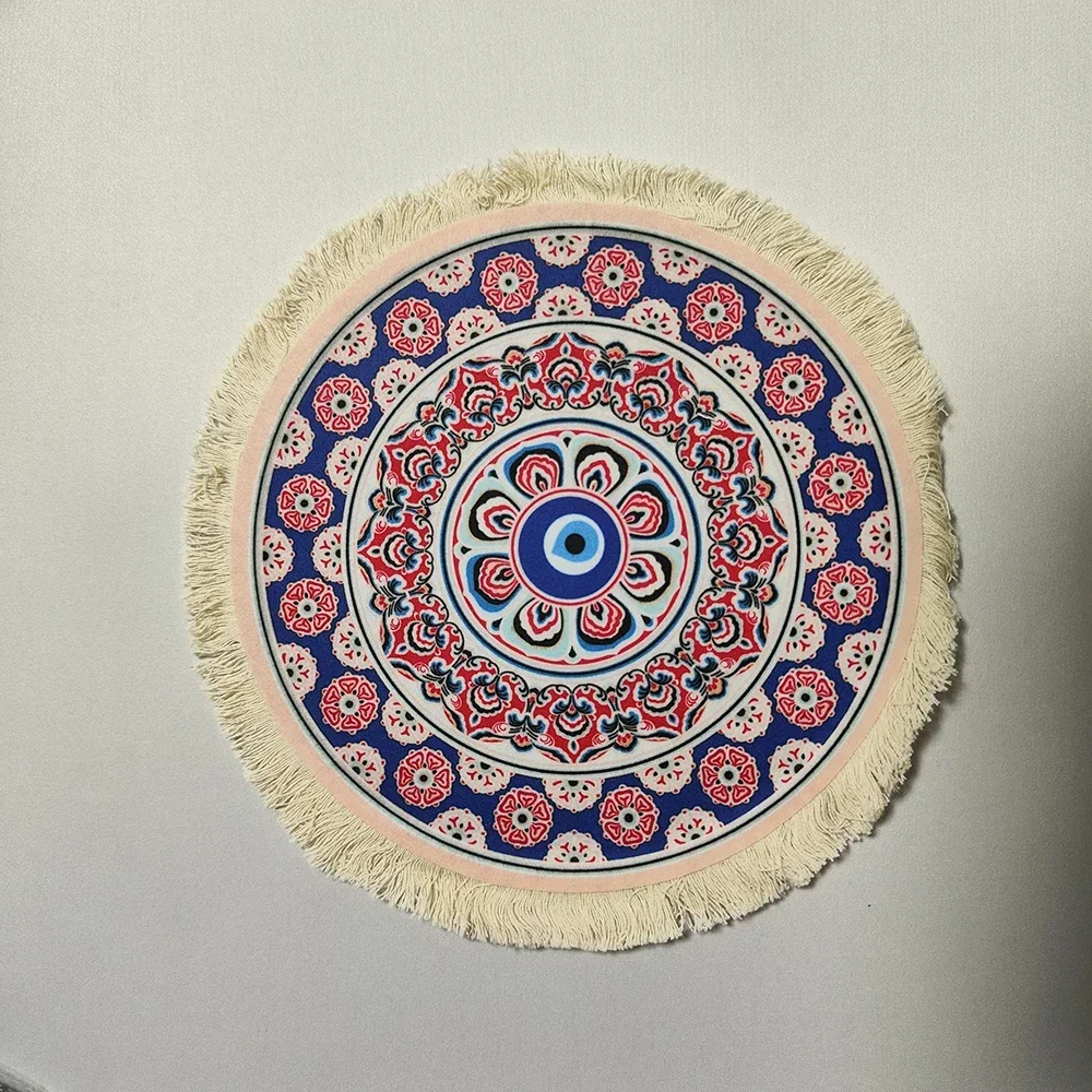 Woven flower Persian carpet small coaster merchants mouse pad desk mat retro style rubber non-slip computer mats