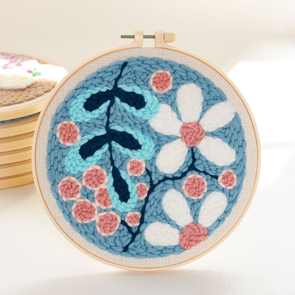 Beginners Naald Draad Diy Ambachten Ornament Handgemaakte Kruissteek Kit Bloem Borduren Naald Punch Borduurwerk Hoepel: 2