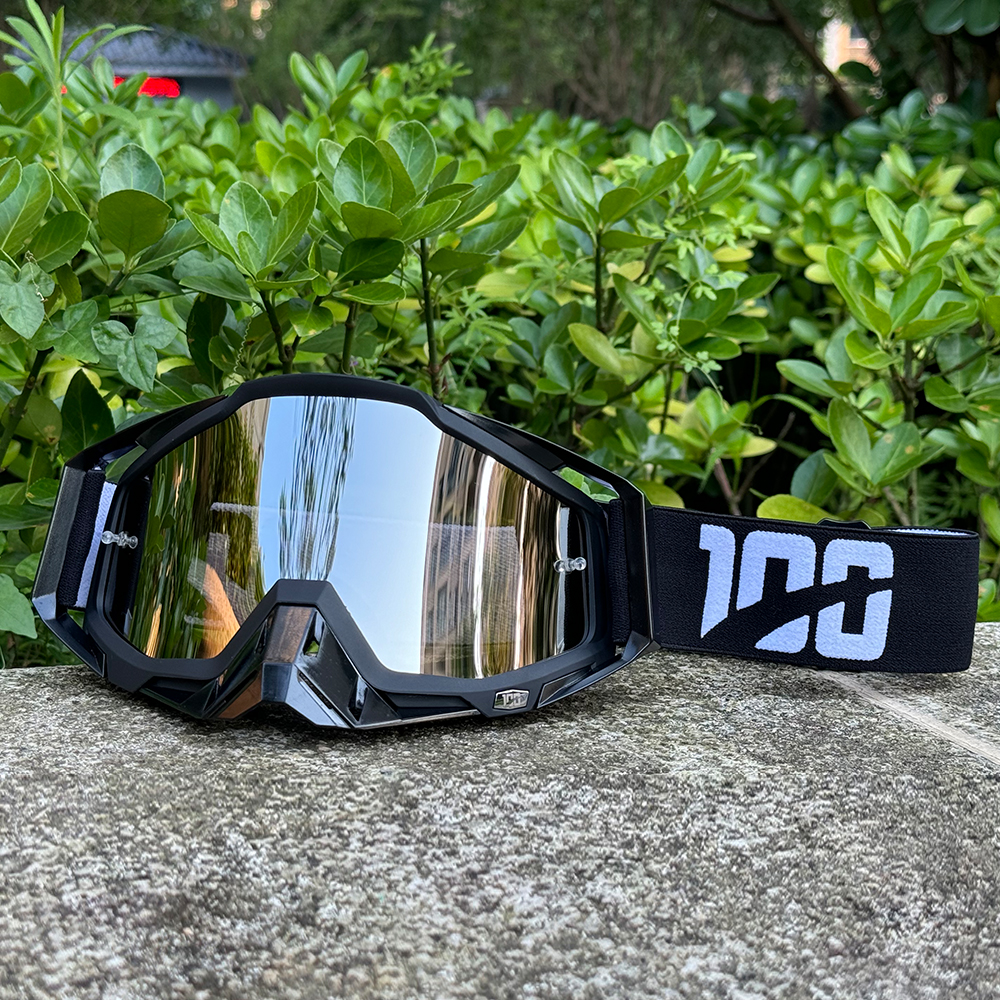 Motocrossglasögon motorcykelglasögon mask vindtät uv-skydd utomhus mtb klättring cykling sport skoter skidglasögon: Lila