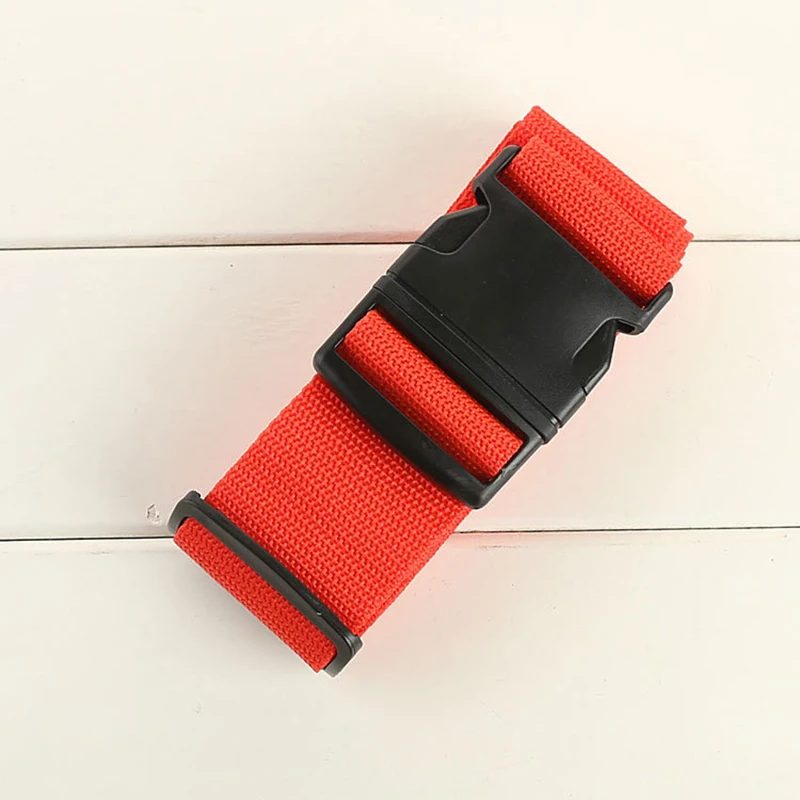 Travel Luggage Strap Adjustable Password Lock Packing Belt Baggage Secure Lock Anti-theft Luggage Strap Bundling Belt Packing: Red
