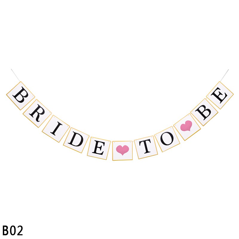 1pc mr&mrs bride to be banner vägghängande papper girlander bruddusch ungkarls förlovning bröllopsfest dekoration tillbehör: B02 brud att vara