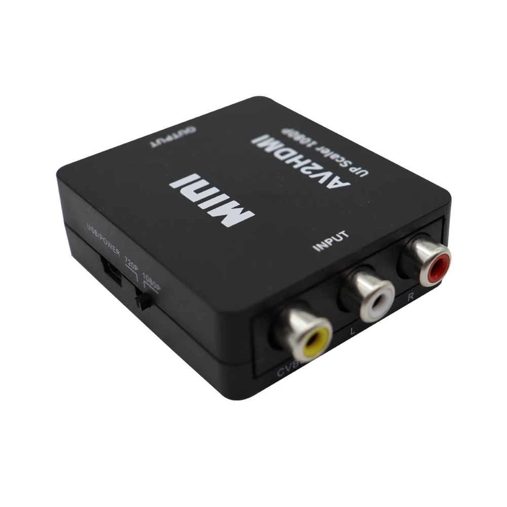AV2HDMI RCA AV naar HDMI-compatibele composietadapterconverter 1080P audiovideokabel CVBS AV-adapter met USB-kabel