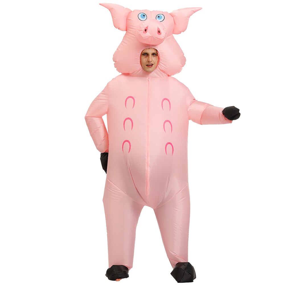 mignon rose cochon gonflable Costume scène Performance Costume Halloween amusant Costume fête vêtements