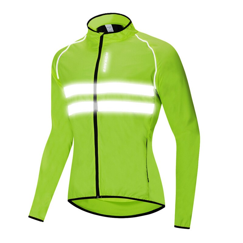 Caille coupe-vent homme, veste de cyclisme, veste réfléchissante, tenue de cyclisme unisexe, costume de pêche imperméable ultra-léger: green / XXXL