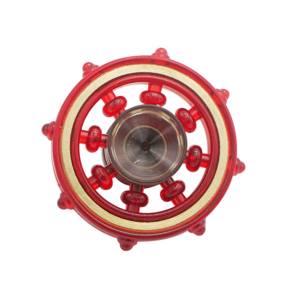 Fidget Hand Vinger Messing Velg Spinner Bureau Speelgoed Stress Reducer voor Fidgeters Angst Autisme ADHD: red1