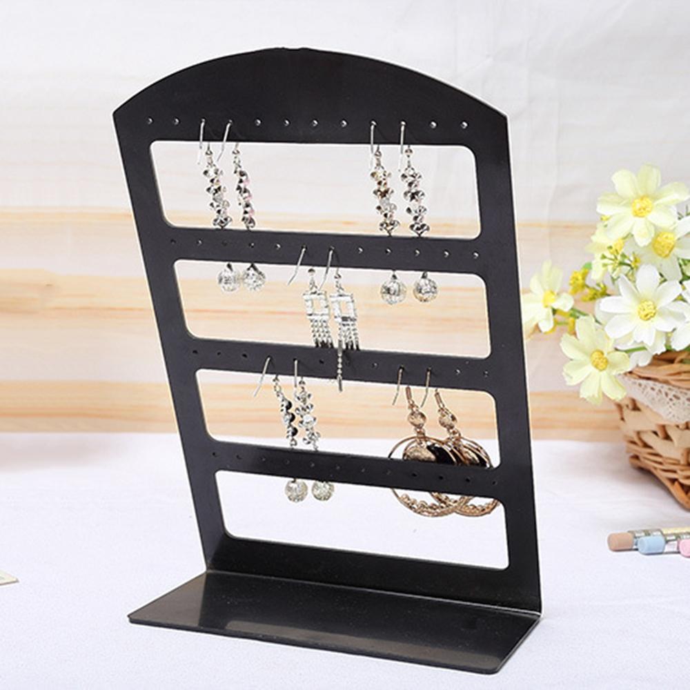 24/48 hål örhängen display hållare smycken visa rack akryl smycken arrangör halsband smycken display örhängen hållare