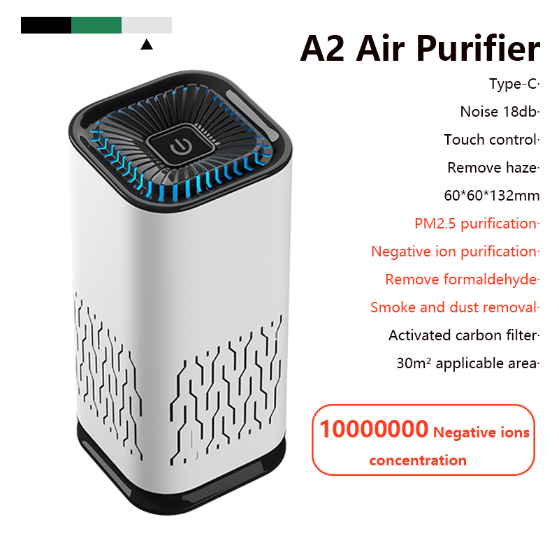 Detector de fumaça automático, purificador de ar com filtro hepa, cabo usb, baixo ruído, com luz noturna: 05