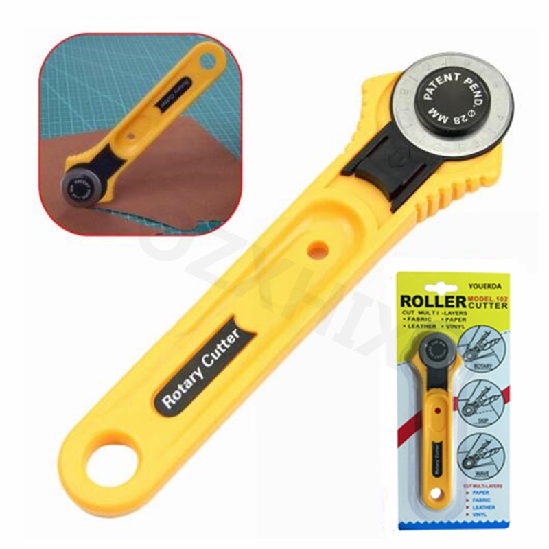 Accesorios de costura de 28mm, cortador de tela, cuchilla rotativa de corte Circular para artesanía de cuero, herramientas de costura DIY para Patchwork AA7761