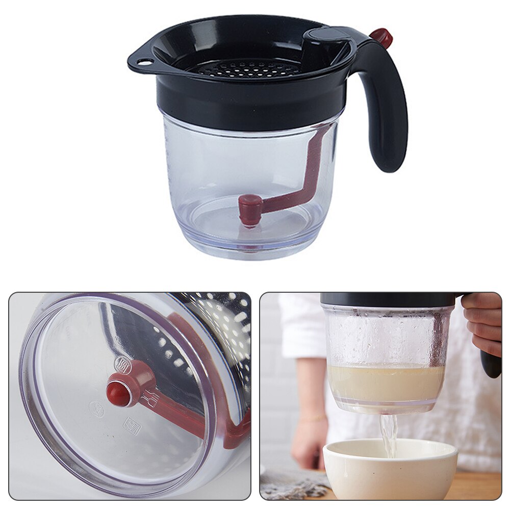 Praktische Fett Separator Boden Freisetzung Soße Öl Suppe Fett Separator Mit Sieb Filter Schüssel Küche Werkzeuge Kochen Werkzeuge