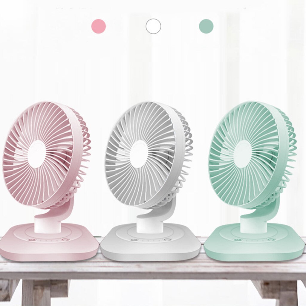 Laptop Cooler Cooling Fan ,3000mAh USB Rechargeable 120 Degree Oscillation Desk Fan, 3 Gear Shaking Head Fan for Home Office