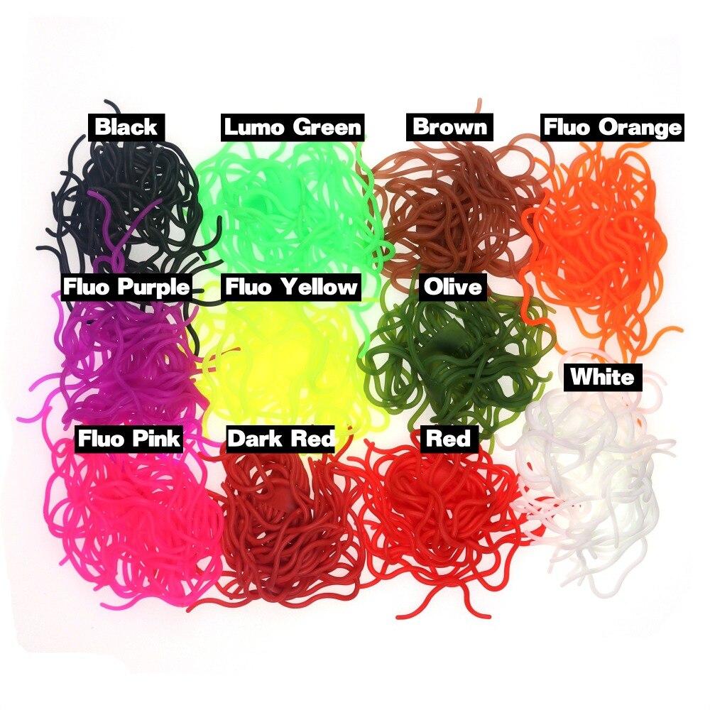 30pcs/Pack Squirmy Worms for Knitting Nymphs, Shrimps, Grubs, San Juan Worms Fly Tying Material Fishing Flies