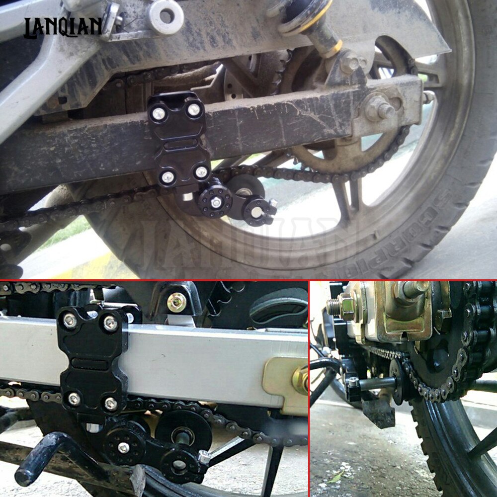 Adjustable Aluminum Chain Tensioner Bolt On Roller Motorcycle Chopper For Kawasaki NINJA 250 300 250R Z250 Z300 KX250 KX125 KX65