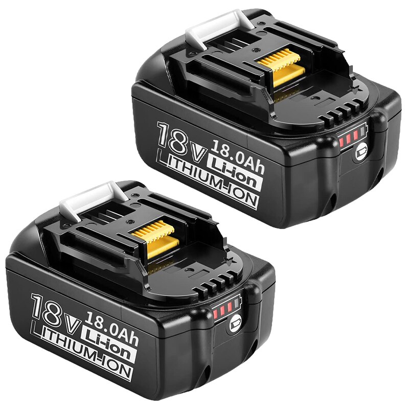 Bl1860 til makita 18v 18000 mah 18.0ah genopladeligt elværktøj batteri med led li-ion udskiftning  bl1860b bl1860 bl1850: Rød