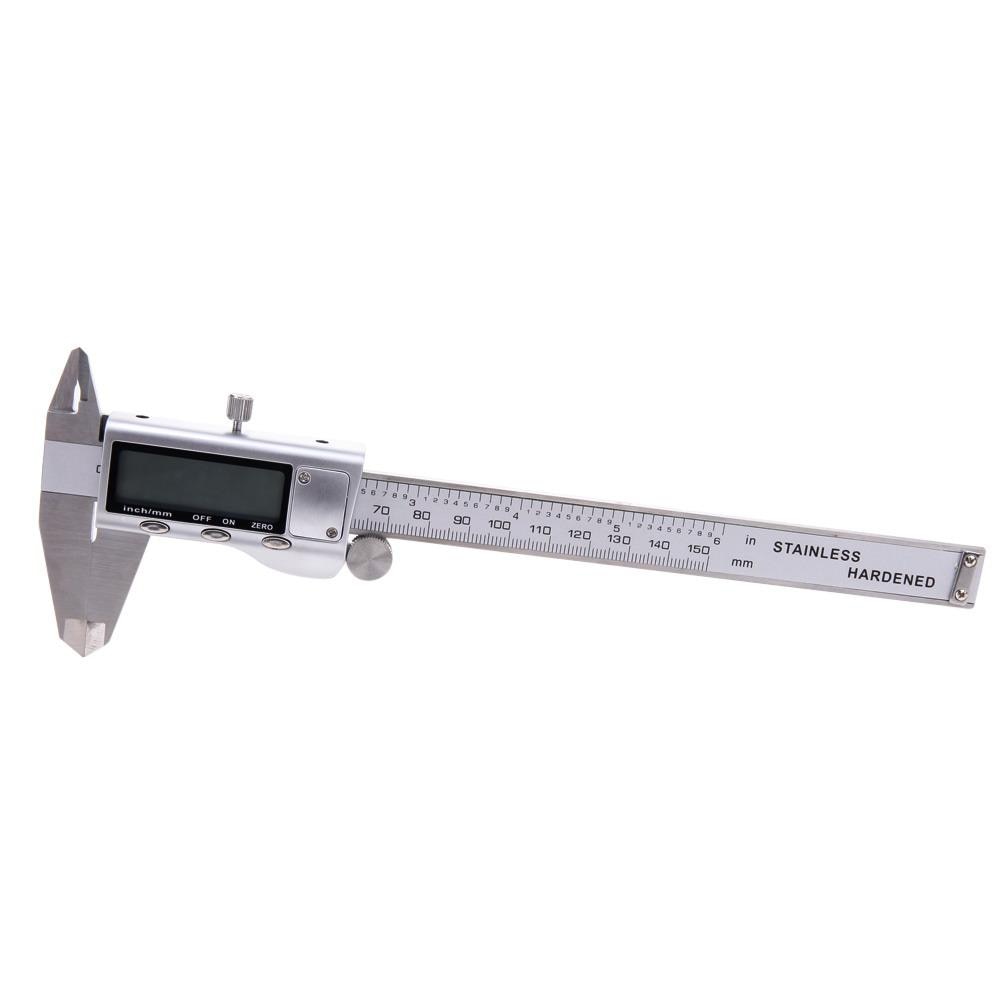 6 inch LCD Electronic Calipers Stainless Steel Ruler Gauge Digital Vernier Caliper Gauge Micrometer Angular Dial Tool 0-150mm