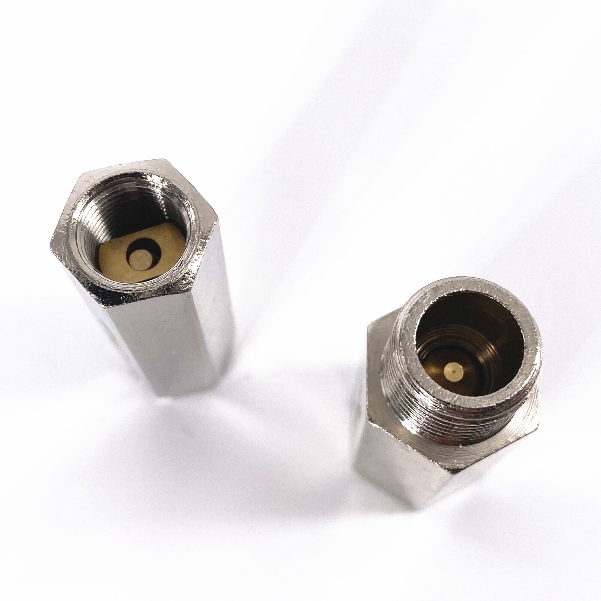 1/8 &quot; 1/4 &quot; 3/8 &quot; 1/2 &quot; bsp hona hane mässing pneumatisk envägs backventil för luft vatten olja gas