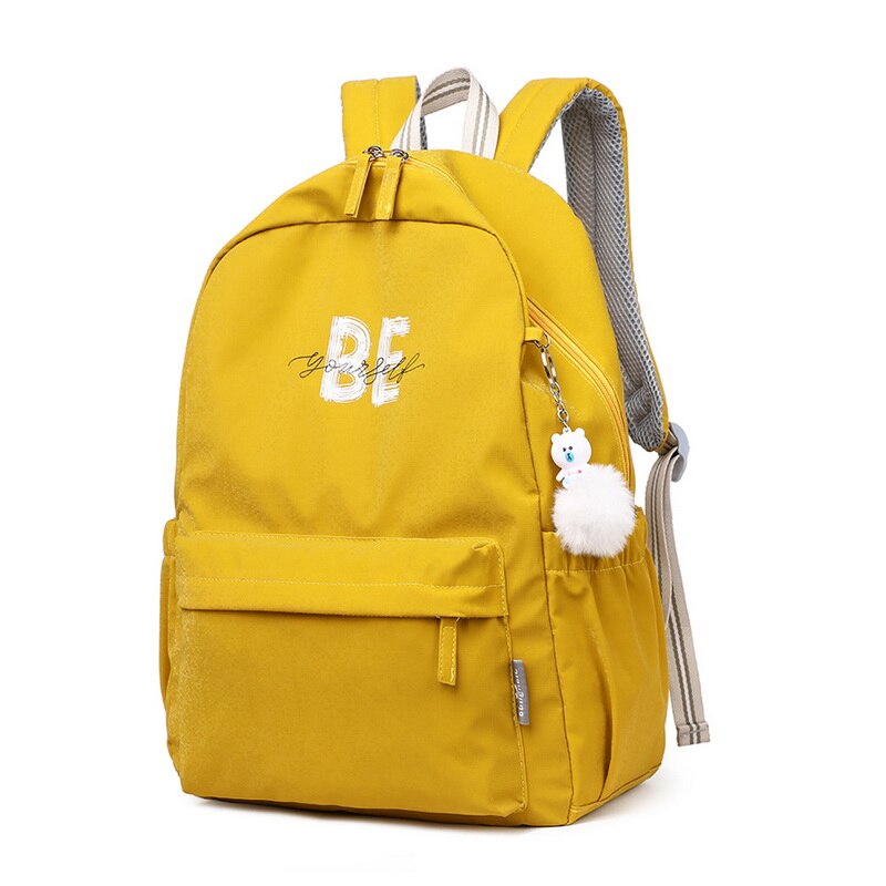 Neue Wasserdichte Frauen Rucksack Japan Stil Solide Rucksäcke Mochila Feminina Mujer Reise Bagpack Teenager Mädchen Schul: yellow