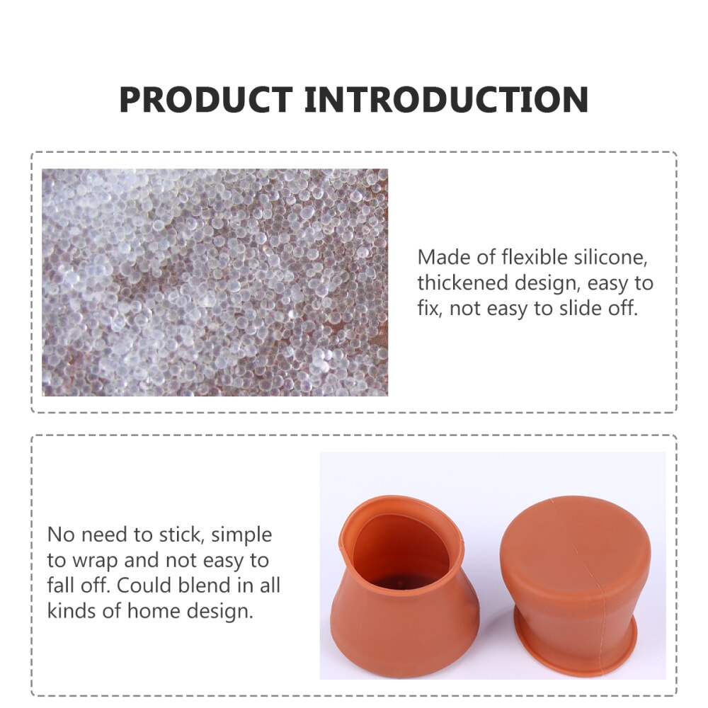 1 Set 4 Pcs Thickened Abrasion-resistant Table Leg Covers (4Pcs Transparent)