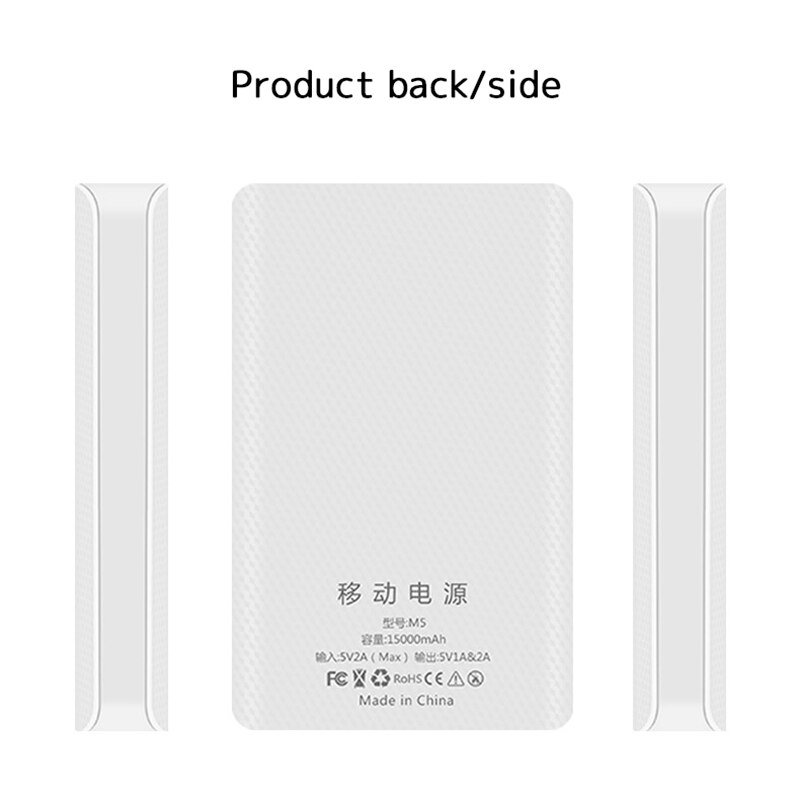 5*18650 Battery Charger Box 15000mAh Power Bank Shell Digital Display Powerbank Shell Micro Type-c Input Dual USB Port