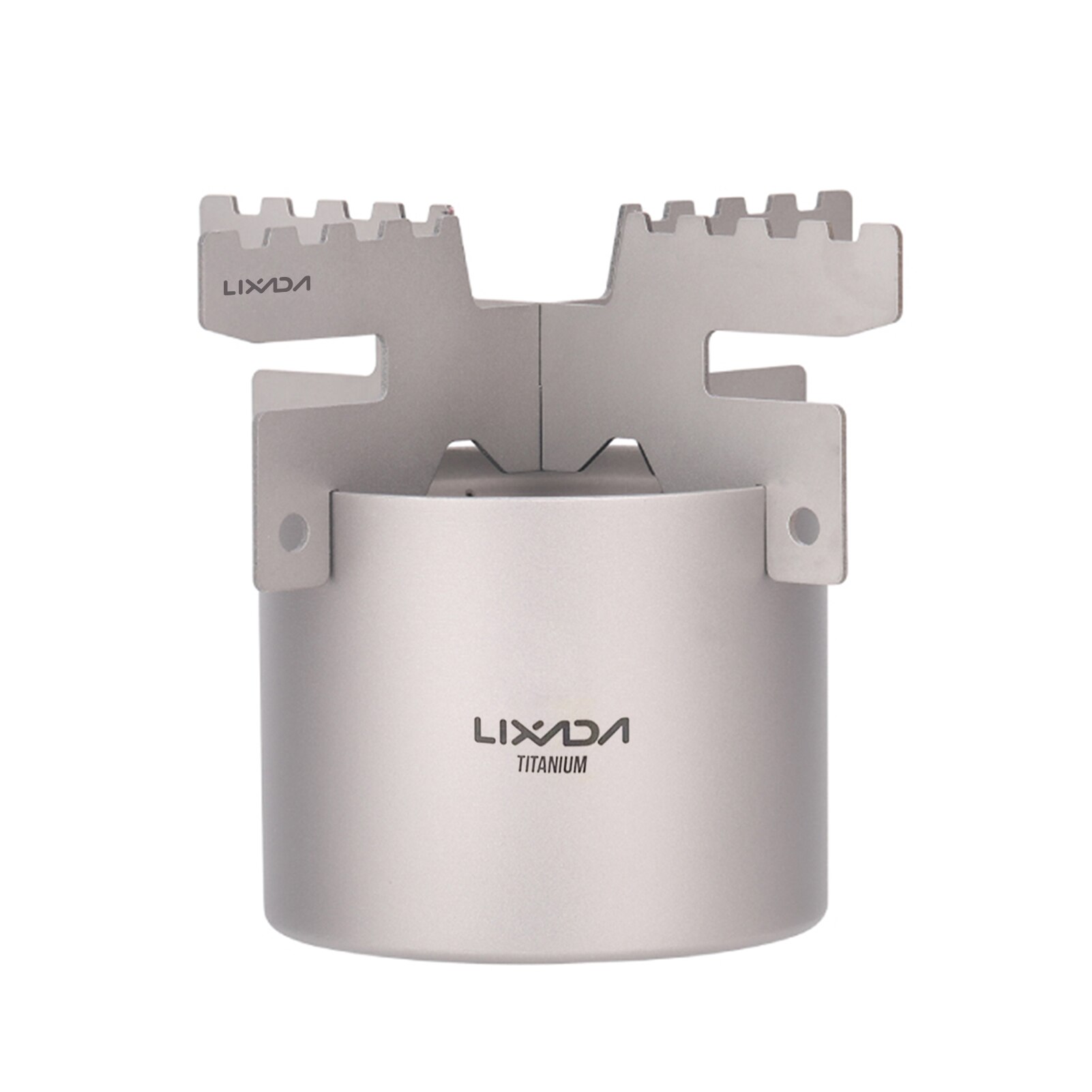 Lixada Mini Alcohol Stove Lightweight Titanium Liquid Spirit Alcohol Stove Furnace for Outdoor Camping Backpacking Hiking: Stove with Stand