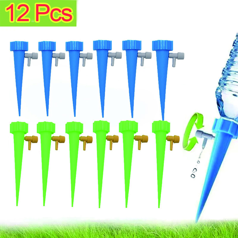 Drip Watering Drip Irrigation System Automatic Plant Water Dripper Self Watering for Flower Plants Adjustable Water Device: vert clair