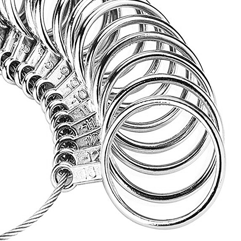 Ring Sizer Set Jewelry Rings Sizer Gauge Tool Stainless On Finger Measuring Ring Tool Rings Set Size XBFF