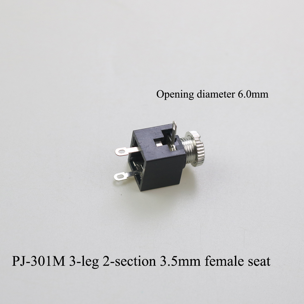 PJ-serie 3,5 mm stereo vrouwelijke aansluiting met schroef 3,5 audio hoofdtelefoonaansluiting 3P verticale dubbelkanaalsconnector 392 399 3640: Roze