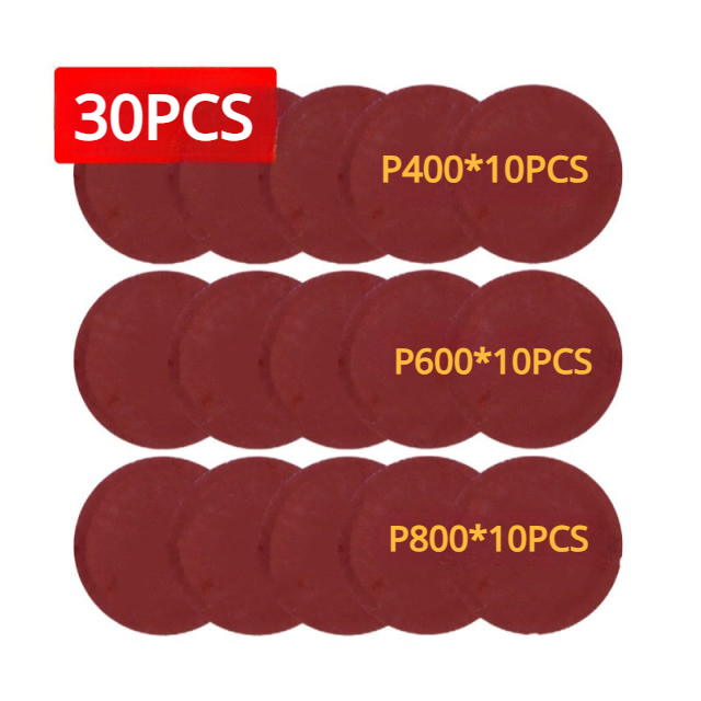 Disque abrasif avec tampon de support, adaptateur de perceuse pour le polissage, le meulage, le ponçage, le disque convertible, le papier abrasif rond, le crochet et la boucle, 5 ", 125mm, 30 pièces par ensemble: Or