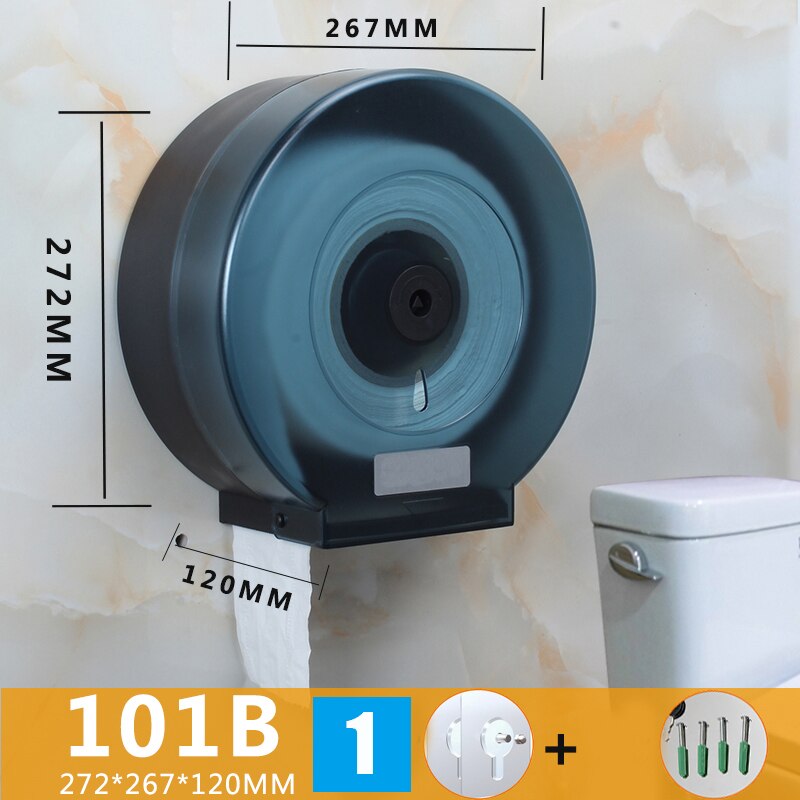 Wall-Mounted Bathroom Tissue Dispenser Paper Towel Storage Box Holder Waterproof Dustproof