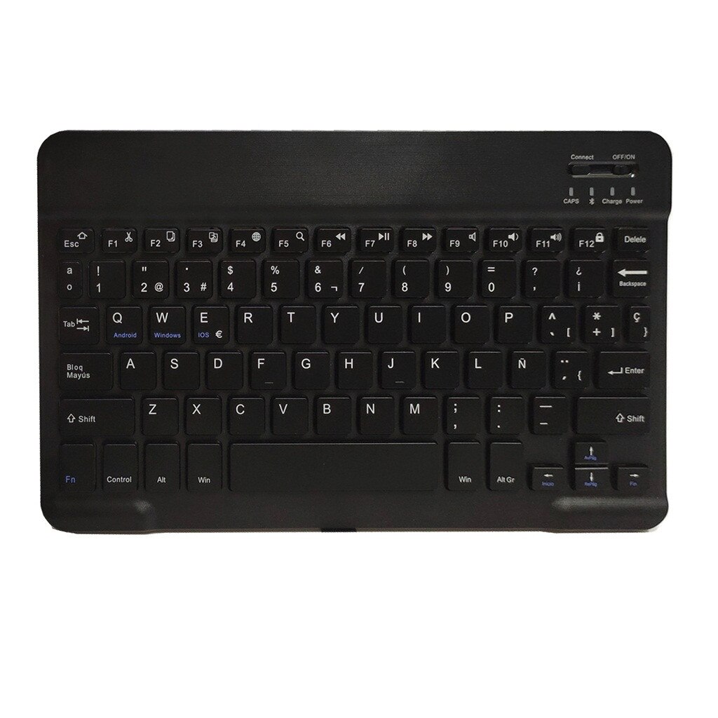 Universal Wireless Bluetooth Keyboard Thin Hebrew-Spanish 9.7-inch ergonomics fits any tablet and phone with Bluetooth device