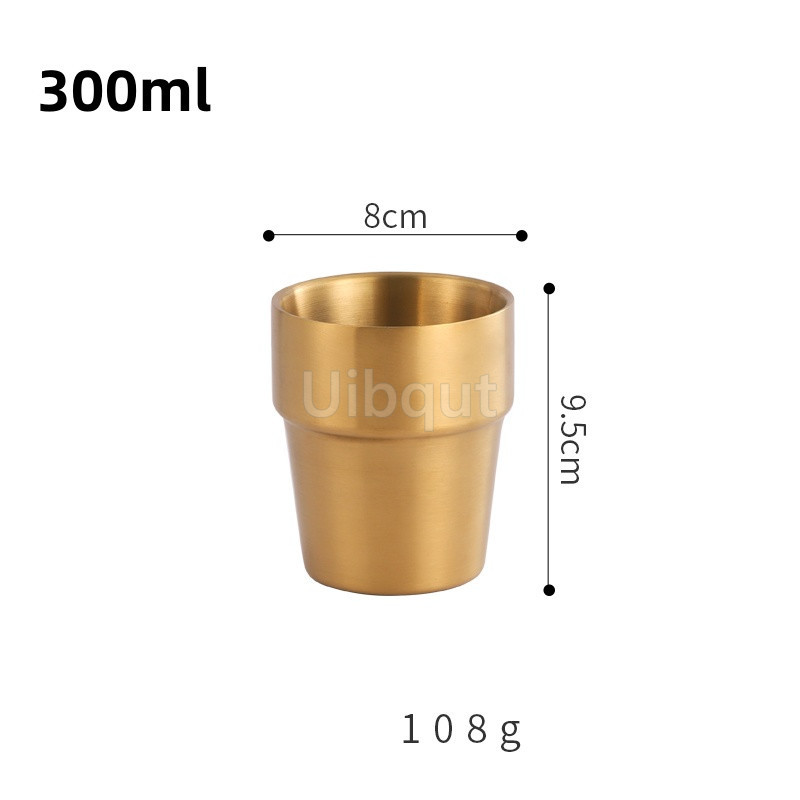 304 Dikke Dubbele Wand Roestvrij Staal Bier Mok Voor Thee Koffie Cup Drink Ware Warm Water Mok Gouden Koffie Cup Set Kopjes En Mokken: Dark Gray
